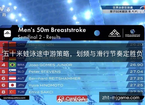 五十米蛙泳途中游策略,划频与滑行节奏定胜负 五十米蛙泳途中游策略,划频与滑行节奏定胜负